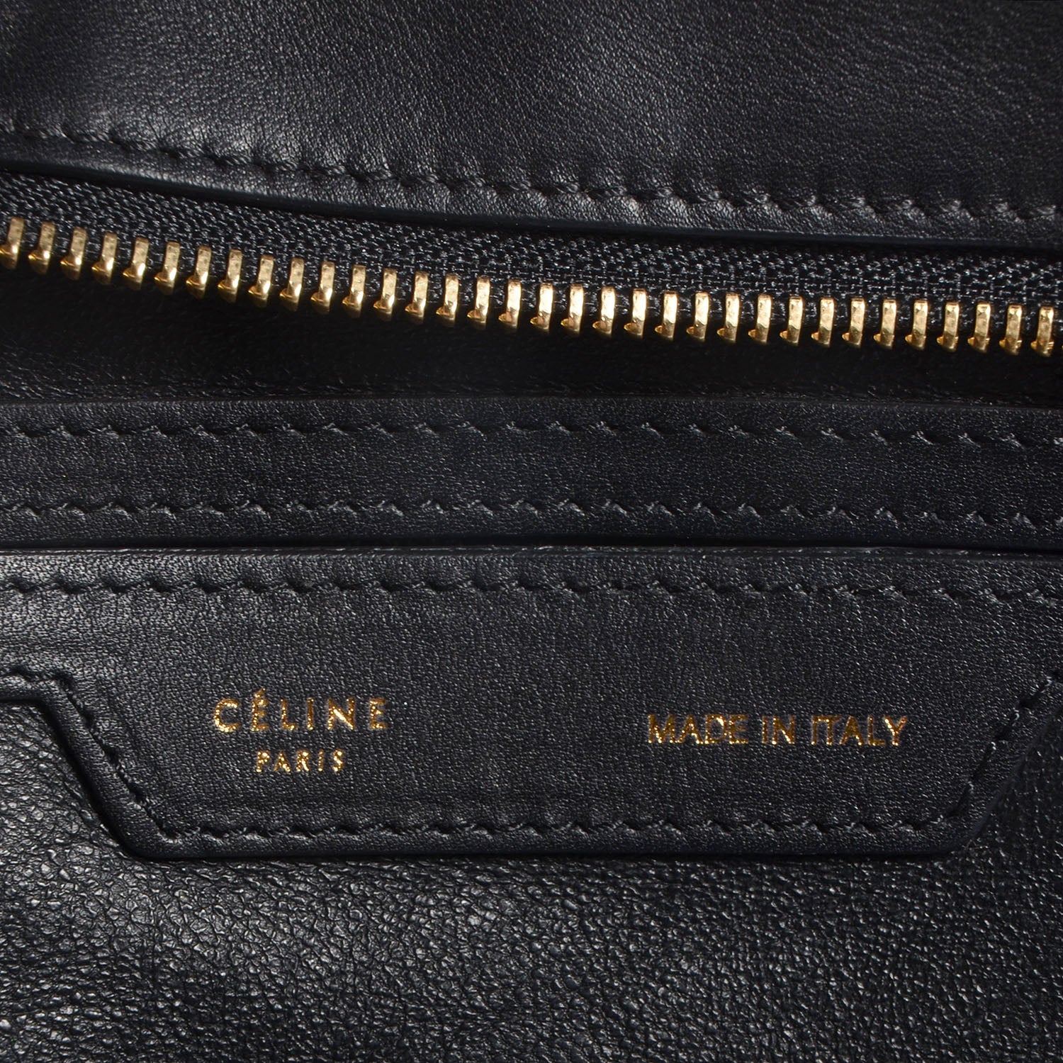 Celine Crocodile Embossed Large Trapeze Black 6 of 9