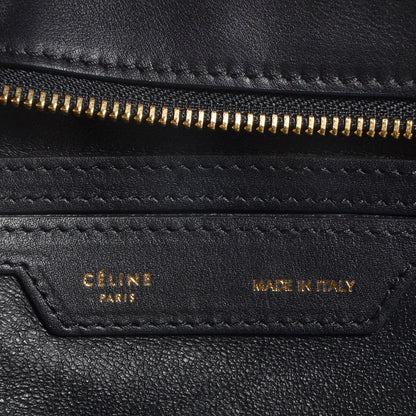 Celine Crocodile Embossed Large Trapeze Black 6 of 9