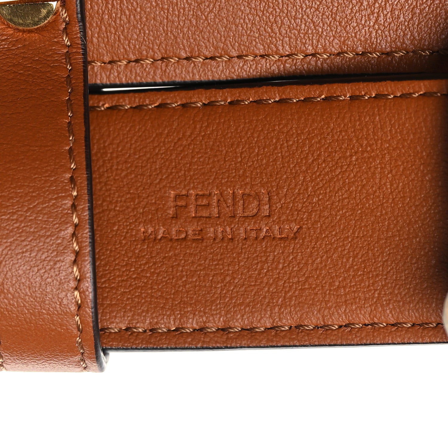 Fendi Vitello Glacier Utility Belt Pouch Cuoio 6 of 8