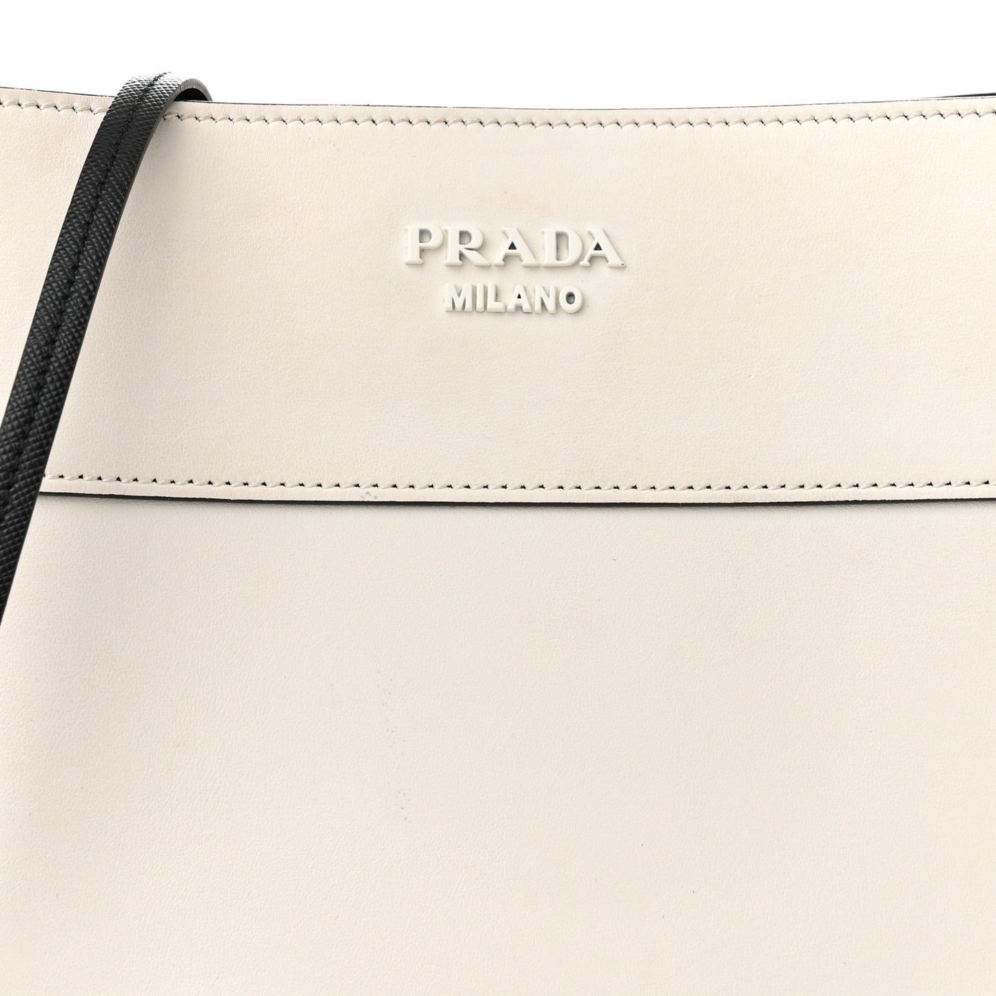 City Calfskin Small Margit Bag White Black