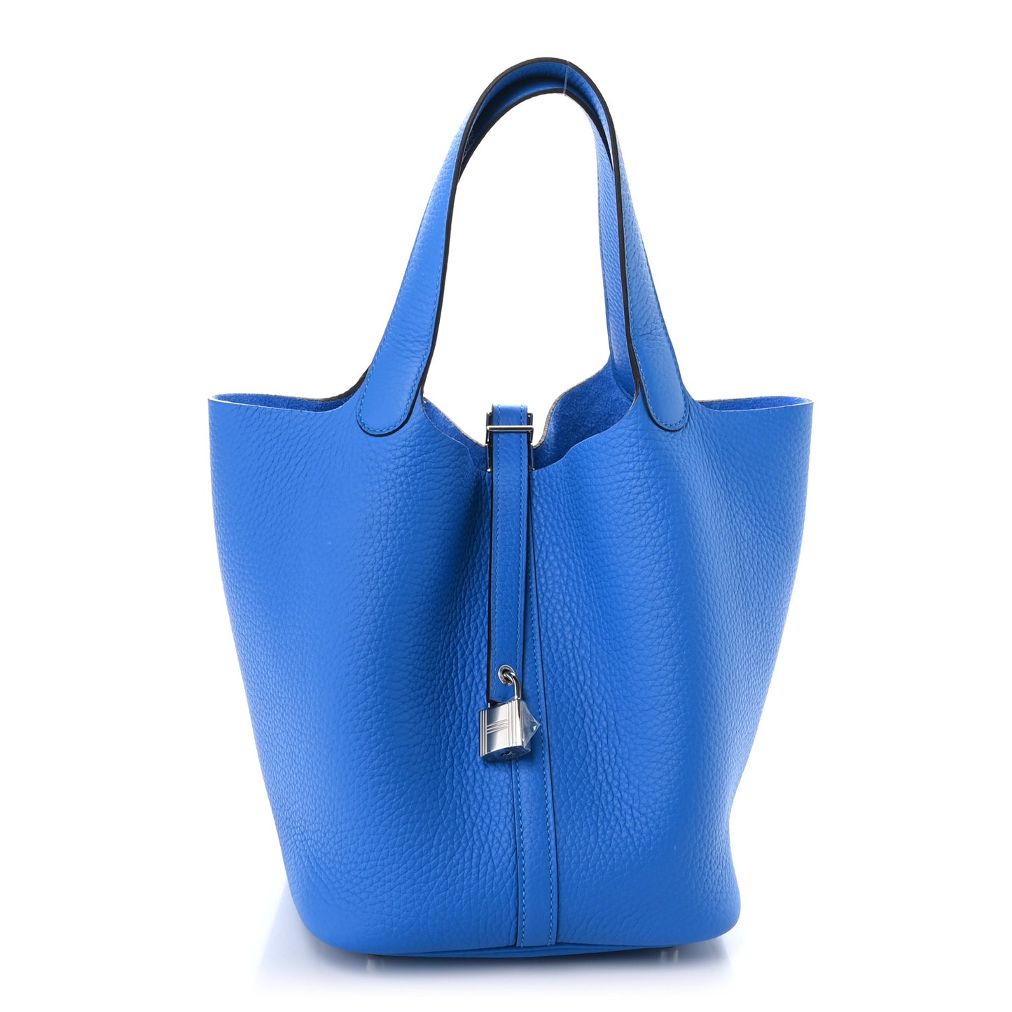 Taurillon Clemence Picotin Lock 22 MM Bleu Hydra