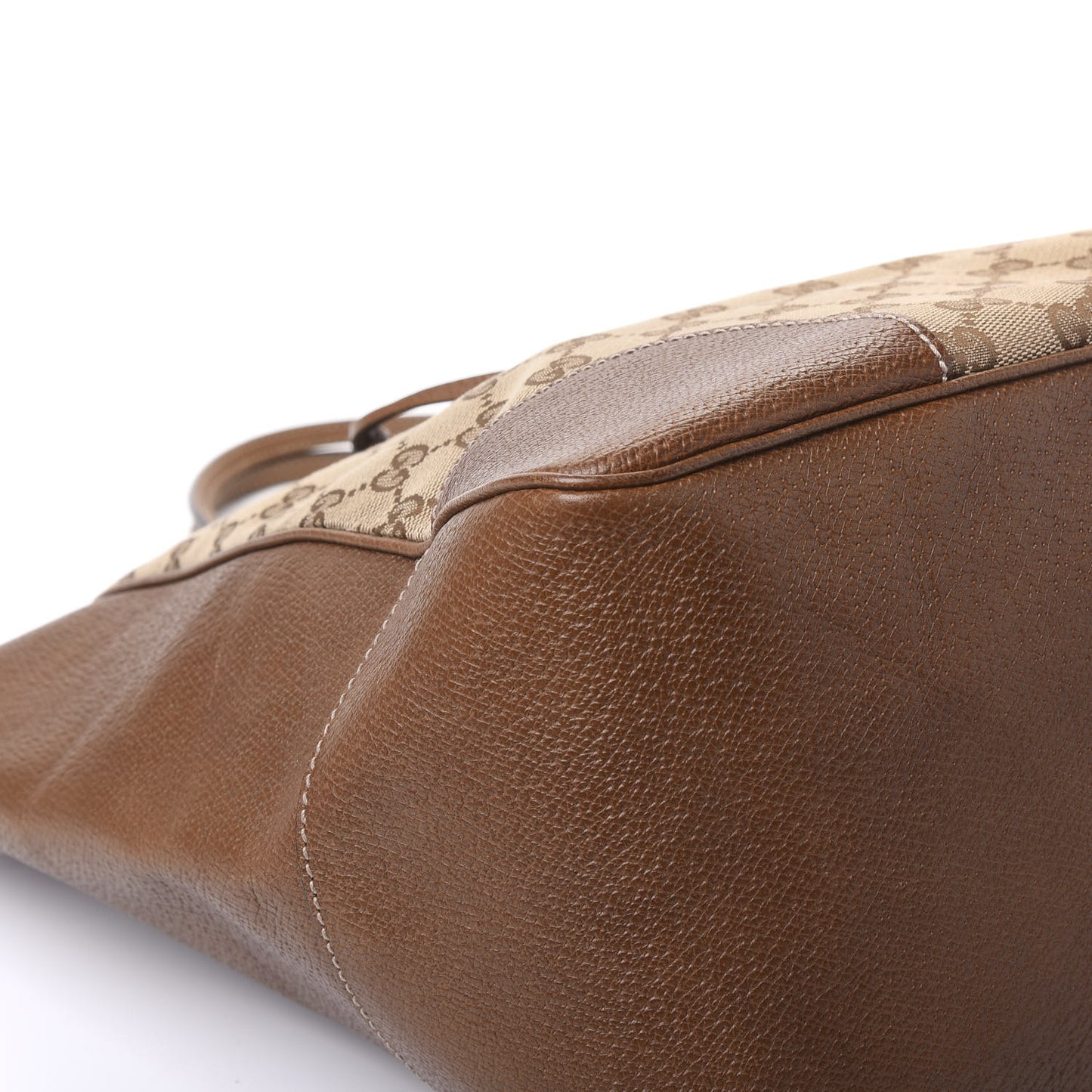 Monogram Medium Bree Zippered Tote Beige Tabacco