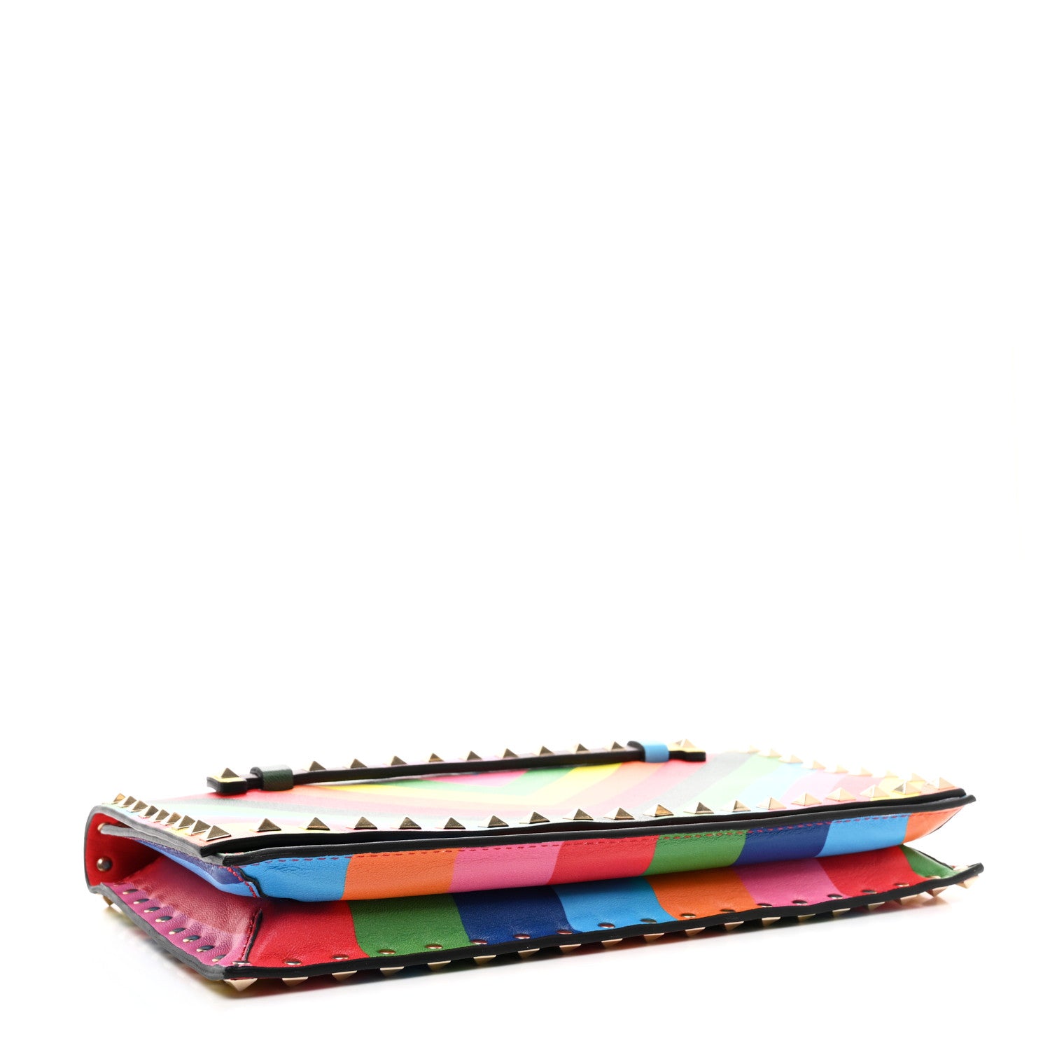 Valentino Garavani Vitello 1973 Rockstud Wristlet Clutch Multicolor 4 of 8