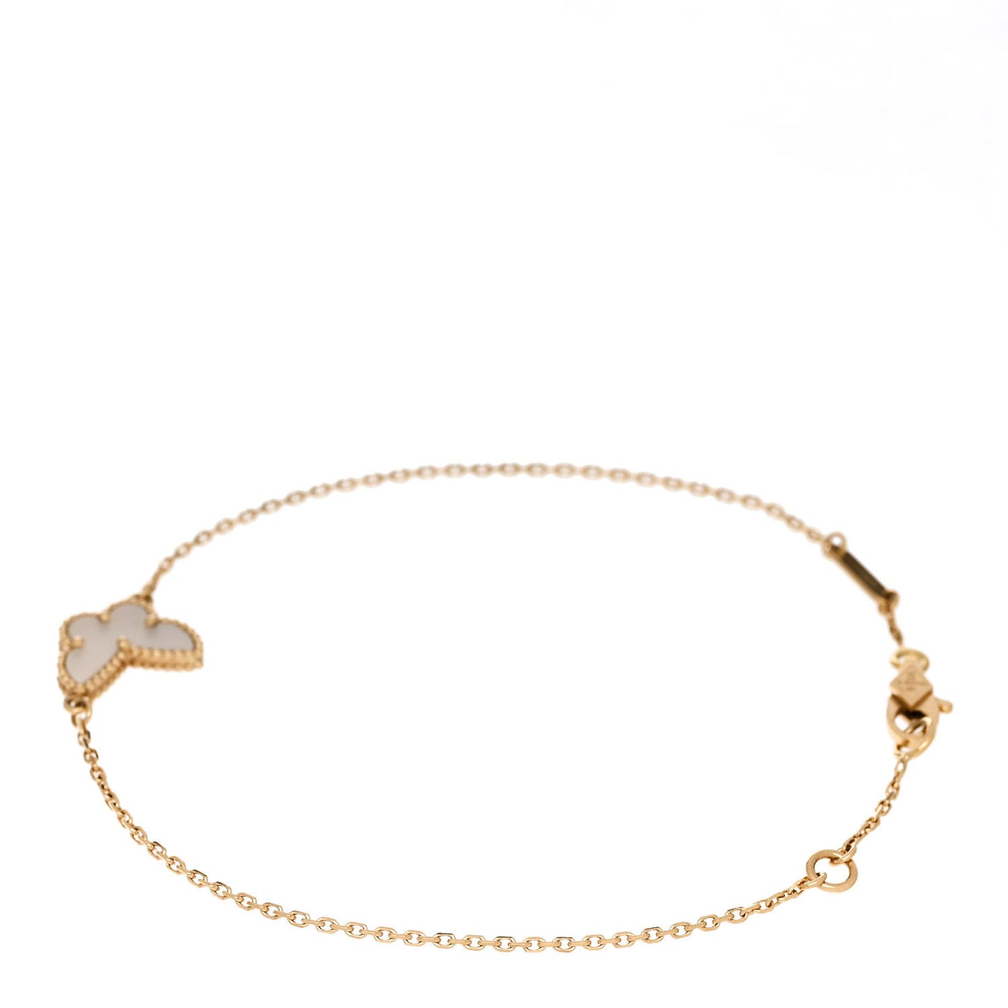 18K Yellow Gold Mother of Pearl Sweet Alhambra Butterfly Bracelet