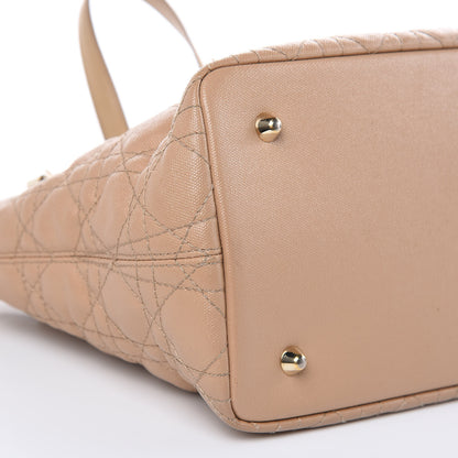 Christian Dior Coated Canvas Cannage Mini Panarea Tote Beige 8 of 18
