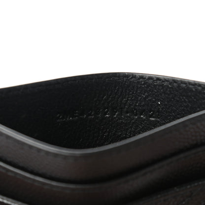 Saint Laurent Grain De Poudre Matelasse Chevron Monogram Credit Card Case Black 7 of 9