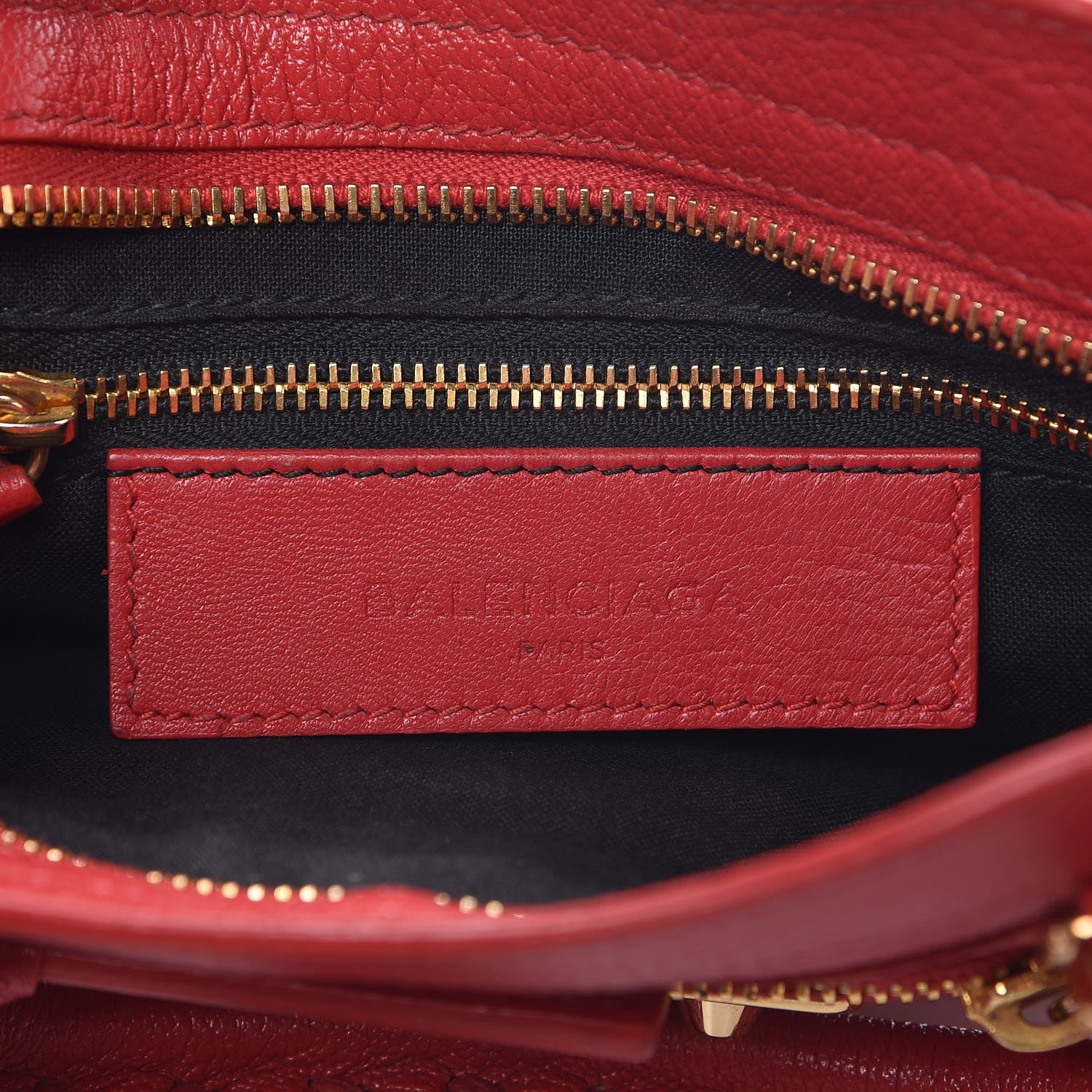 Balenciaga Chevre Gold Metallic Edge Hardware Mini City Rouge Grenade 6 of 7