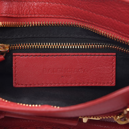 Balenciaga Chevre Gold Metallic Edge Hardware Mini City Rouge Grenade 6 of 7