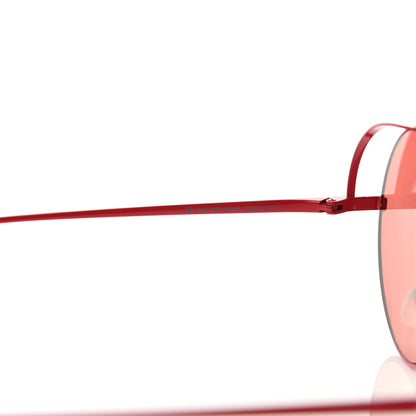 Fendi Metal F is Fendi Printed Run Away Round Frame Sunglasses FF 0285/S Red 6 of 7