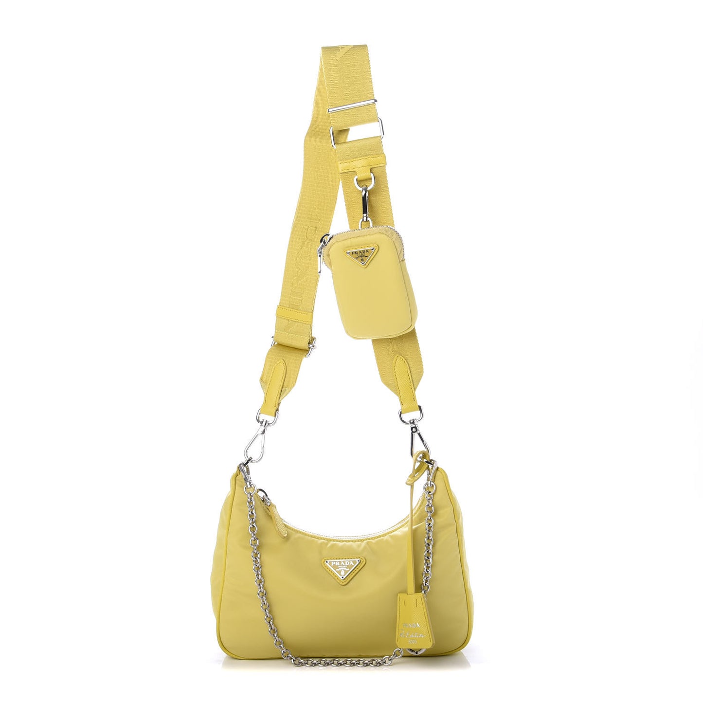 Nylon Saffiano Re-Edition 2005 Shoulder Bag Ananas