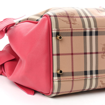 Burberry Haymarket Check Bow Canterbury Tote Pink 5 of 11