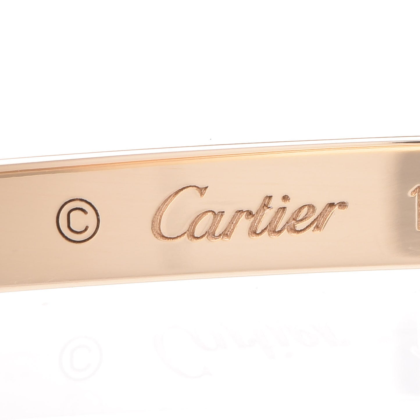 18K Yellow Gold Small LOVE Bracelet 19