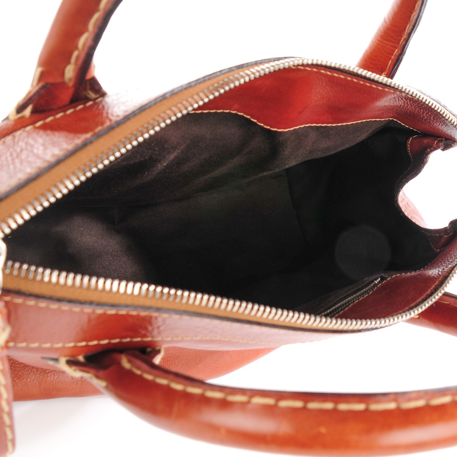 Chloe Calfskin Edith Satchel Whiskey 5 of 9