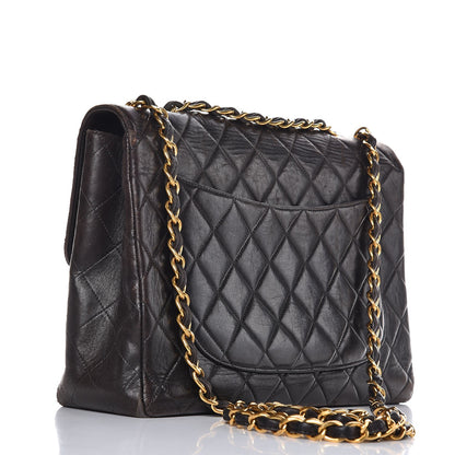 Chanel Lambskin Jumbo Single Flap Dark Brown 3 of 14