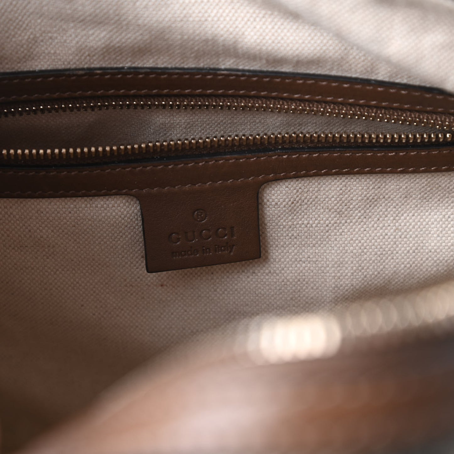GG Supreme Monogram Margaux Calfskin Medium Nice Boston Beige Ebony Acero