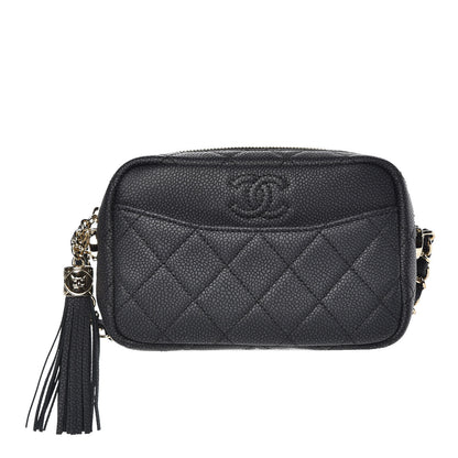 Chanel Iridescent Caviar Quilted Mini Coco Tassel Camera Case Black 1 of 8
