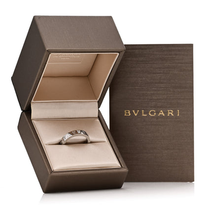 Bulgari 18K White Gold Diamond B.Zero1 Essential Band Ring 55 7.25 5 of 5