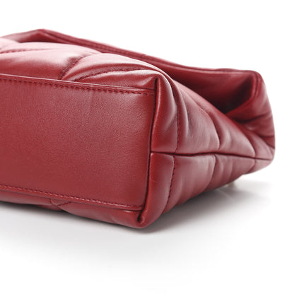 Saint Laurent Lambskin Quilted Toy Loulou Puffer Monogram Chain Satchel Red 11 of 11