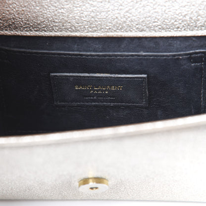 Saint Laurent Metallic Calfskin Small Classic Monogram Kate Satchel Pale Gold 5 of 13