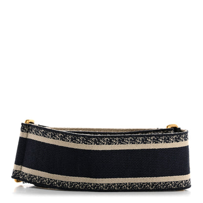 Christian Dior Canvas Embroidered Shoulder Strap Black 2 of 6