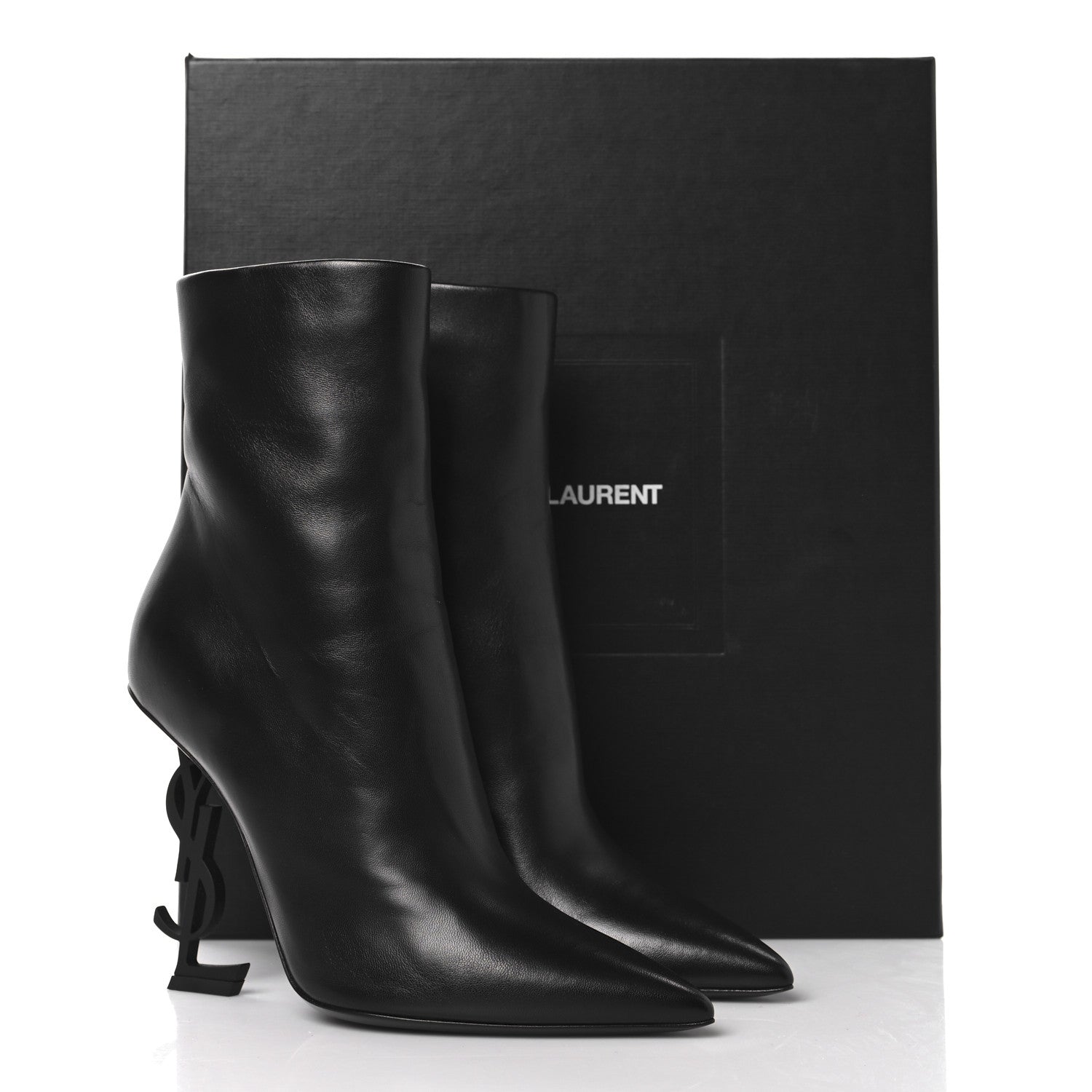Saint Laurent Nappa Vendome Opyum 110 Ankle Boots 38.5 Black 9 of 9