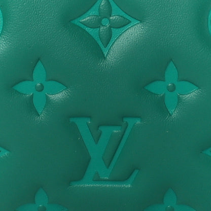 Louis Vuitton Lambskin Embossed Monogram Coussin BB Emeraude 7 of 9