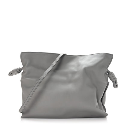 Loewe Calfskin Mini Flamenco Knot Clutch Pearl Grey 1 of 9