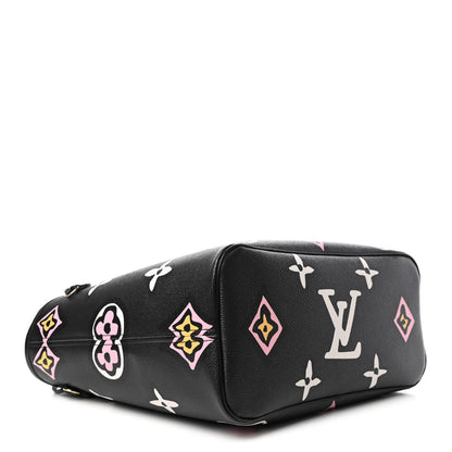 Louis Vuitton Monogram Giant Wild At Heart Neverfull MM Black 3 of 4