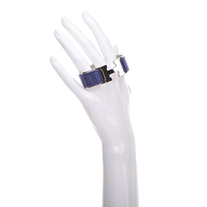 Hermes Enamel Wide Clic Clac H Bracelet S Iris 2 of 5