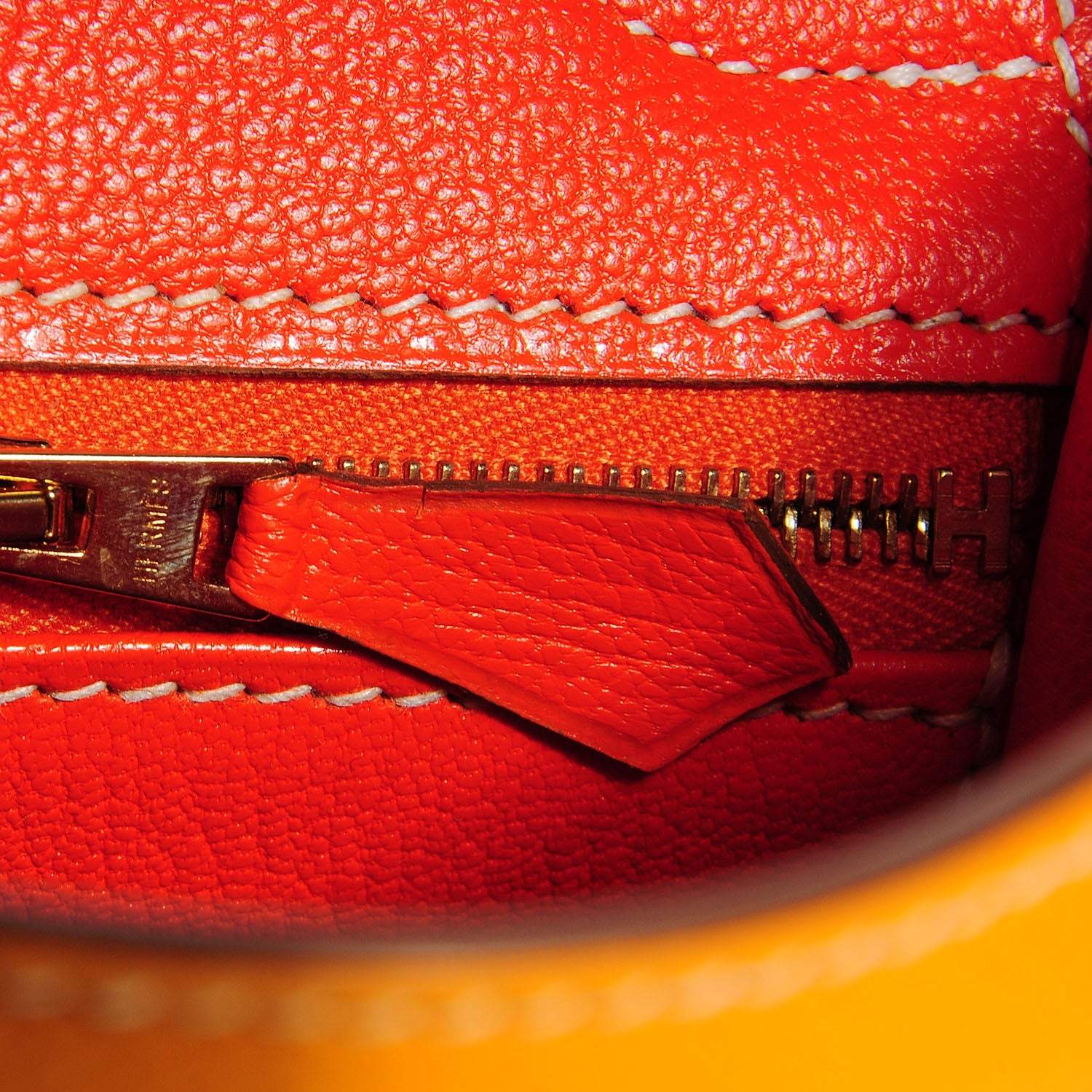 Hermes Epsom Candy Kelly Sellier 25 Jaune d'Or Feu 14 of 23
