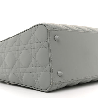 Christian Dior Ultra Matte Calfskin Cannage Medium Lady Dior Grey Stone 9 of 14