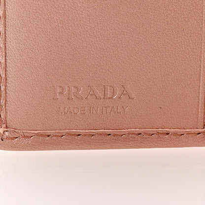 Prada Metallic Nappa Impunture Diagramme Wallet Rosa Mordore 6 of 7