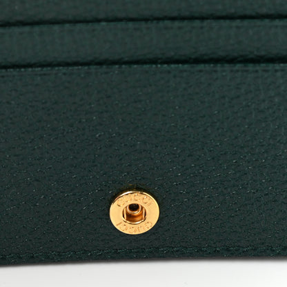 Gucci Grainy Calfskin Zumi Chain Card Case Wallet Vintage Green 7 of 8