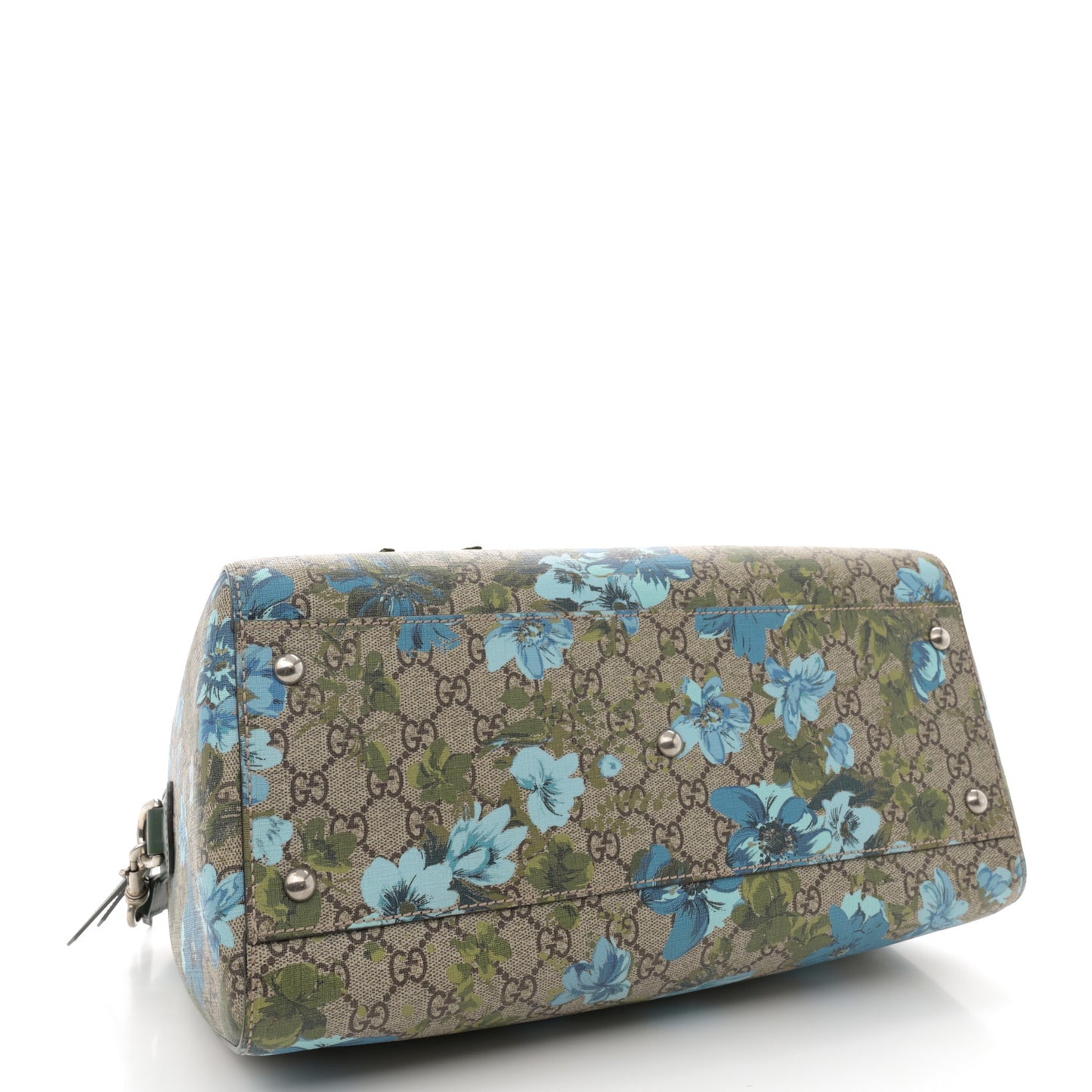 GG Supreme Monogram Bloom Butterfly Embroidered Medium Boston Green