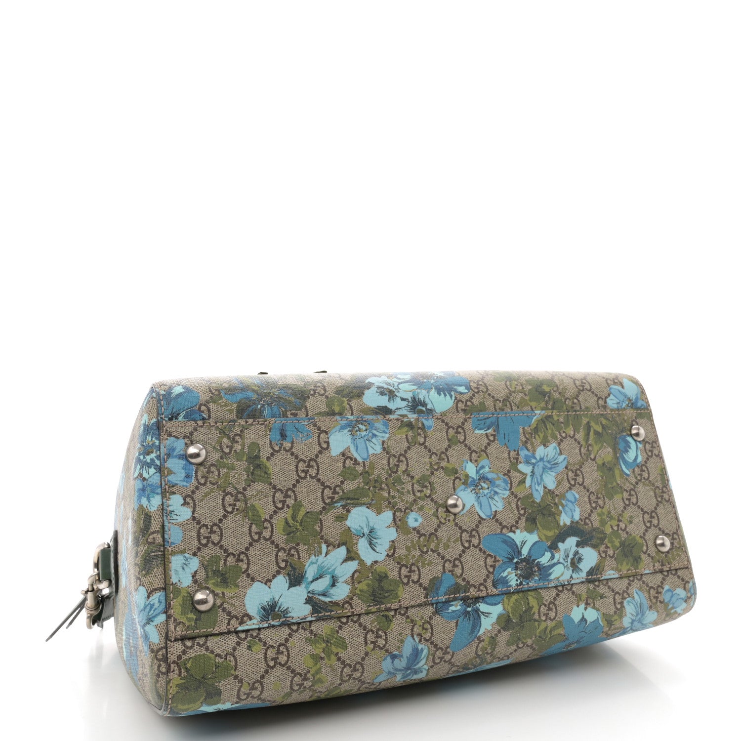 Gucci GG Supreme Monogram Bloom Butterfly Embroidered Medium Boston Green 4 of 13