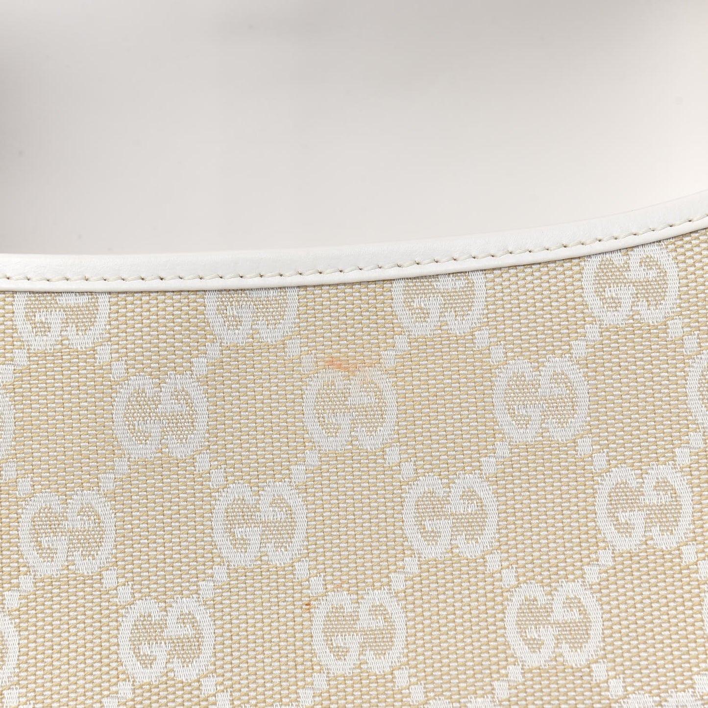 Monogram Small Jackie O Flap Hobo White