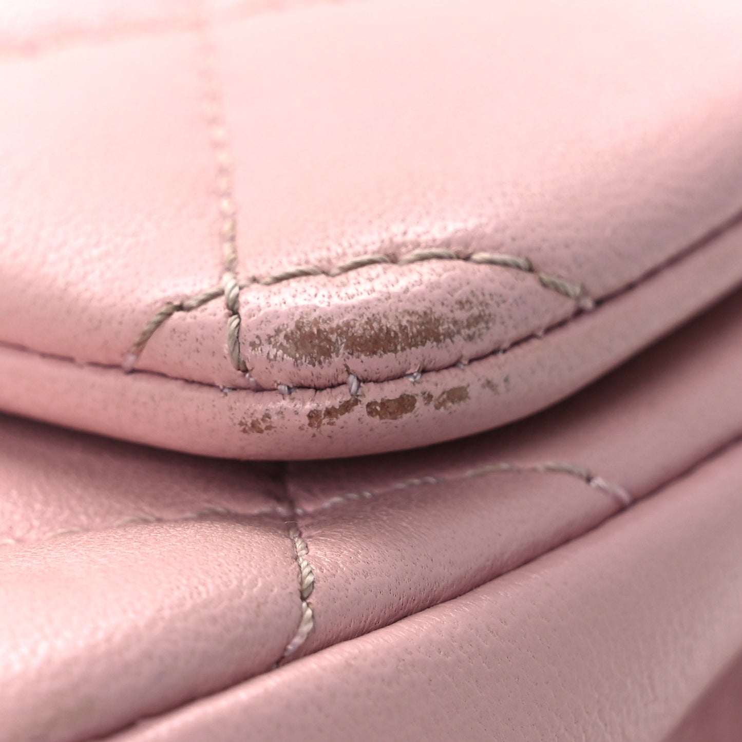 Lambskin Quilted Mini Heart Charms Flap Light Pink