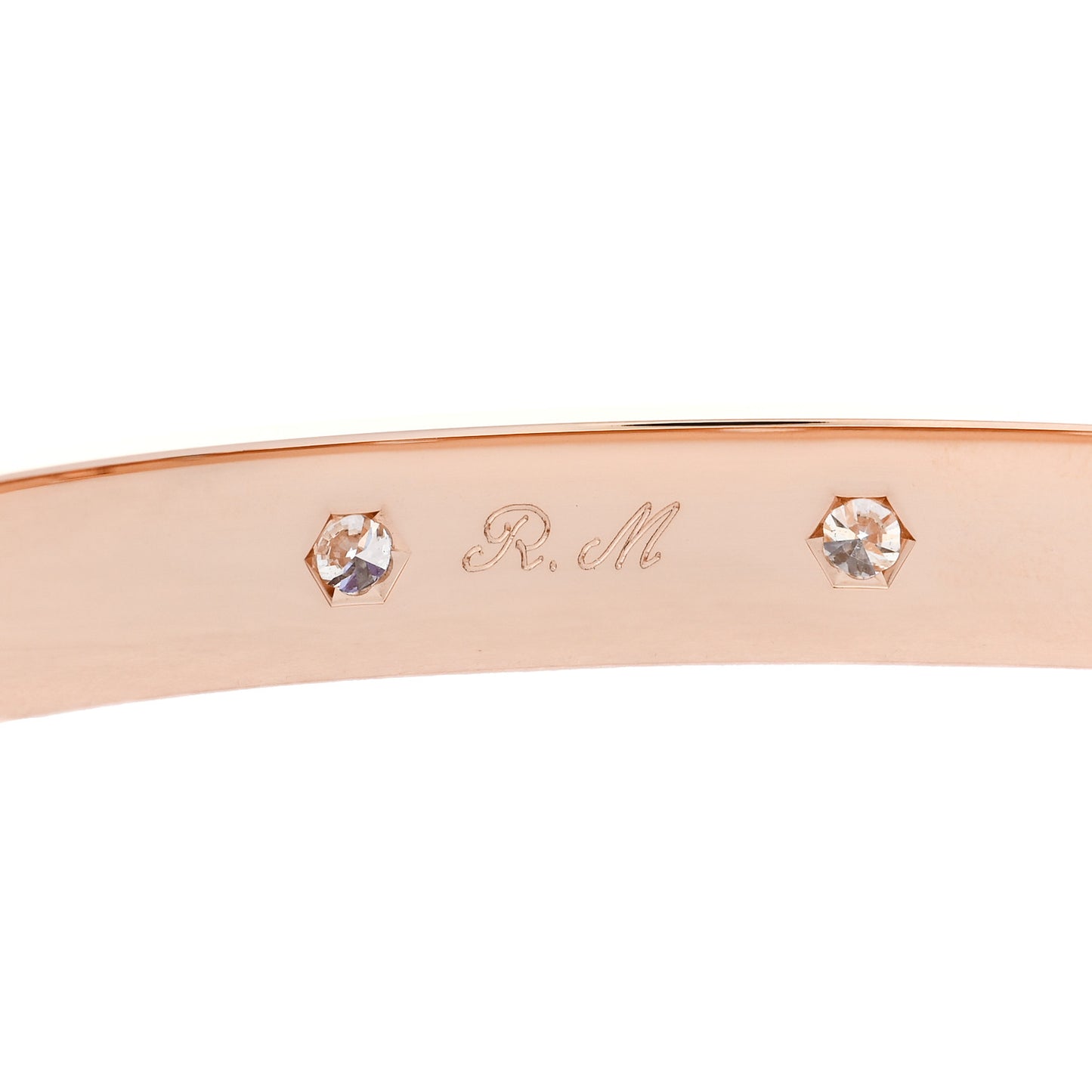 18K Pink Gold 10 Diamond LOVE Bracelet 15