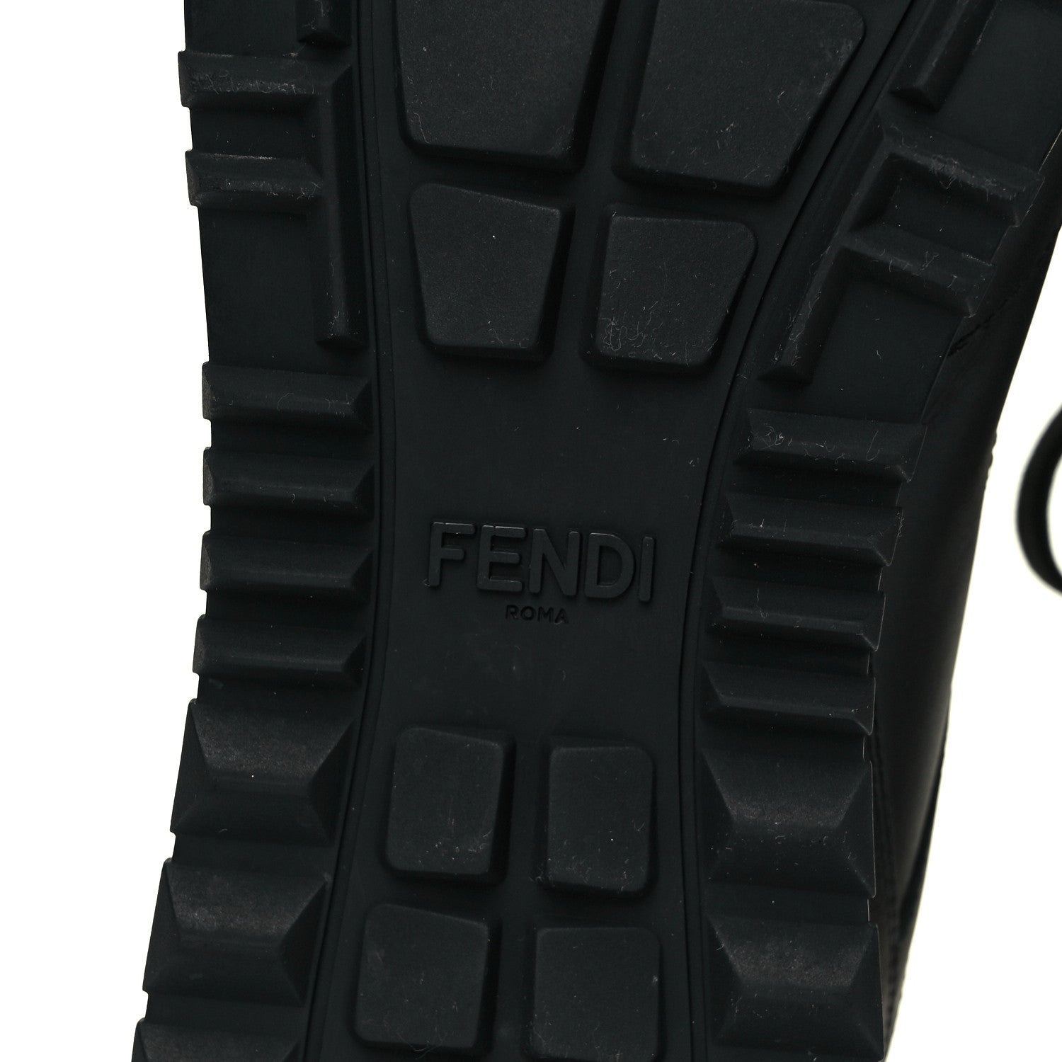 Fendi Vitello Elite Spike Monster Eyes Runner Sneakers 8 Black 7 of 9