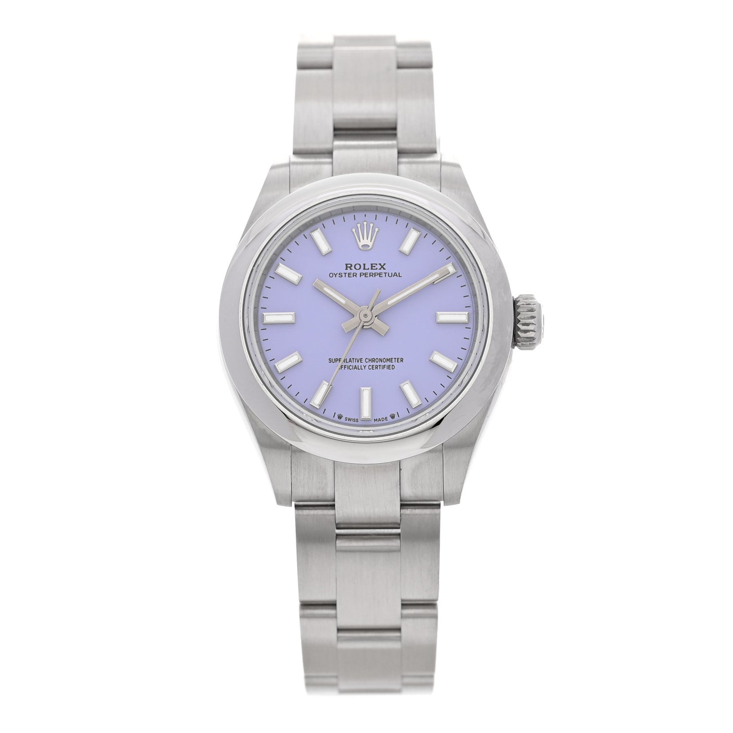 Stainless Steel 28mm Oyster Perpetual Datejust Watch Lavender 276200