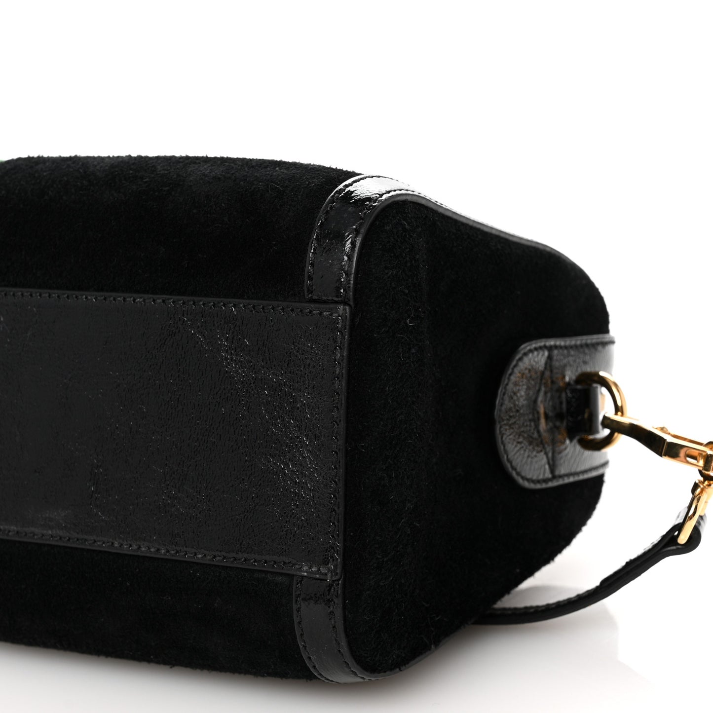 Suede Patent GG Web Medium Ophidia Boston Black