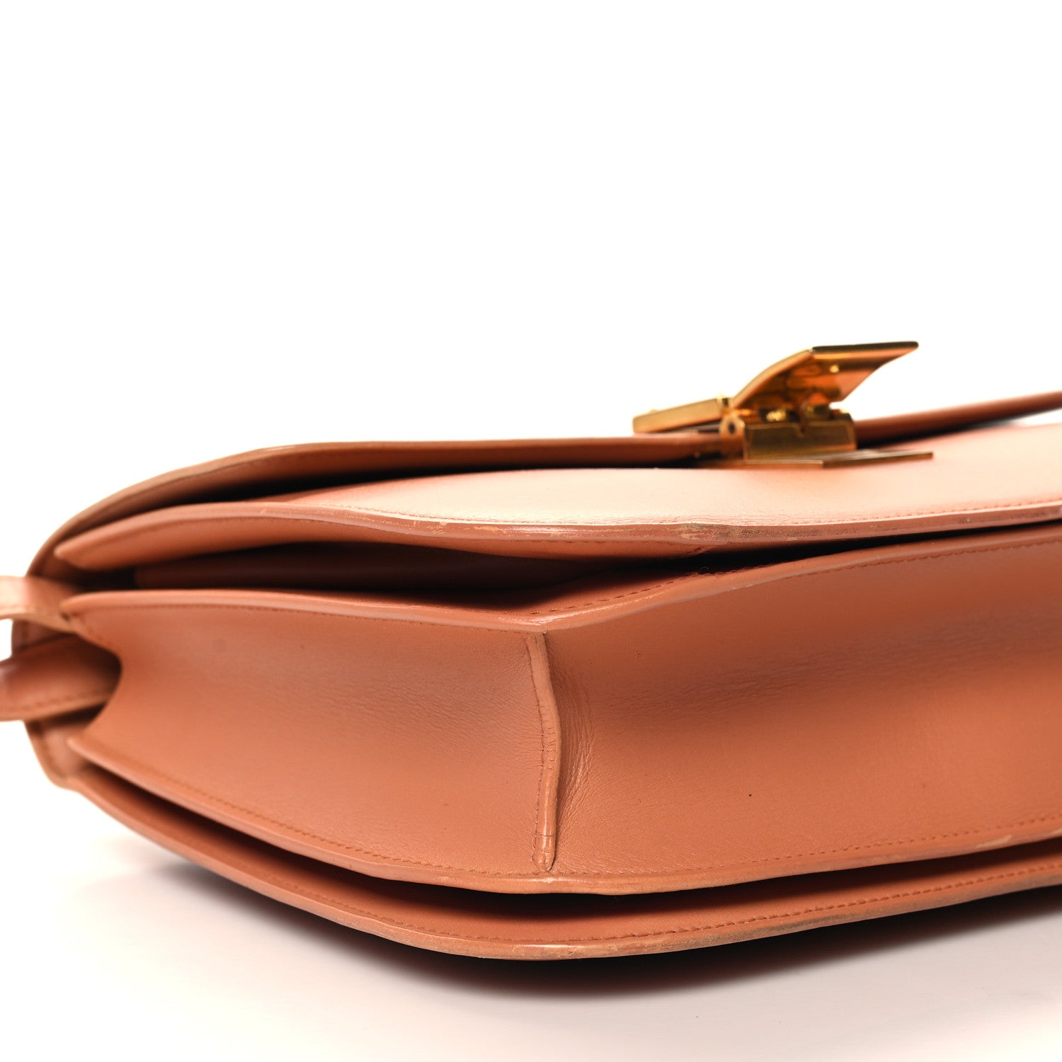 Celine Box Calfskin Medium Classic Box Flap Bag Nude 10 of 16