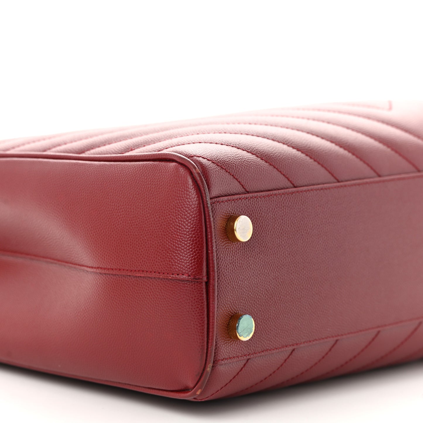 Grain De Poudre Matelasse Chevron Monogram Shopping Bag Oxblood