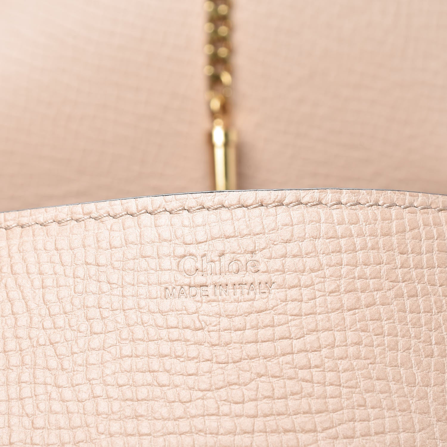 Chloe Grained Calfskin Lambskin Drew Shoulder Bag Powder Beige Caramel 8 of 9