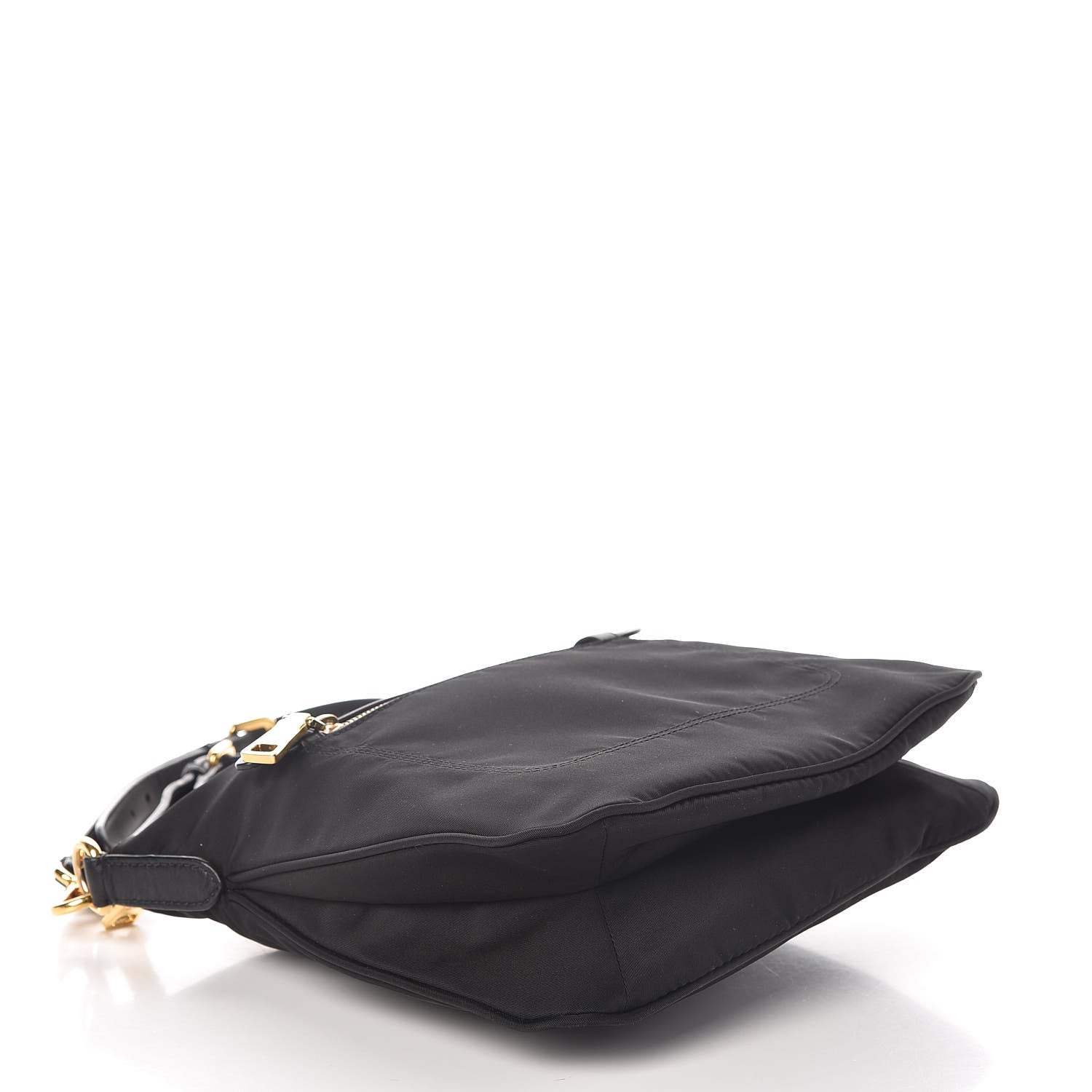 Prada Nylon Flat Messenger Bag Black 4 of 8