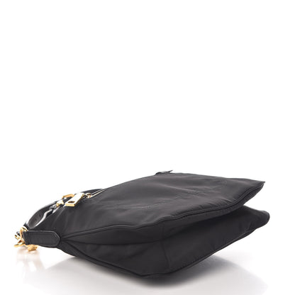 Prada Nylon Flat Messenger Bag Black 4 of 8