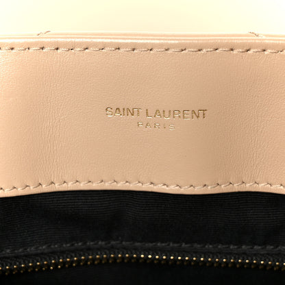 Saint Laurent Calfskin Y Quilted Monogram Medium Loulou Chain Satchel Dark Beige 6 of 11