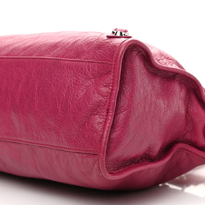Balenciaga Agneau Classic Silver Hardware City Rose Dahlia 8 of 8