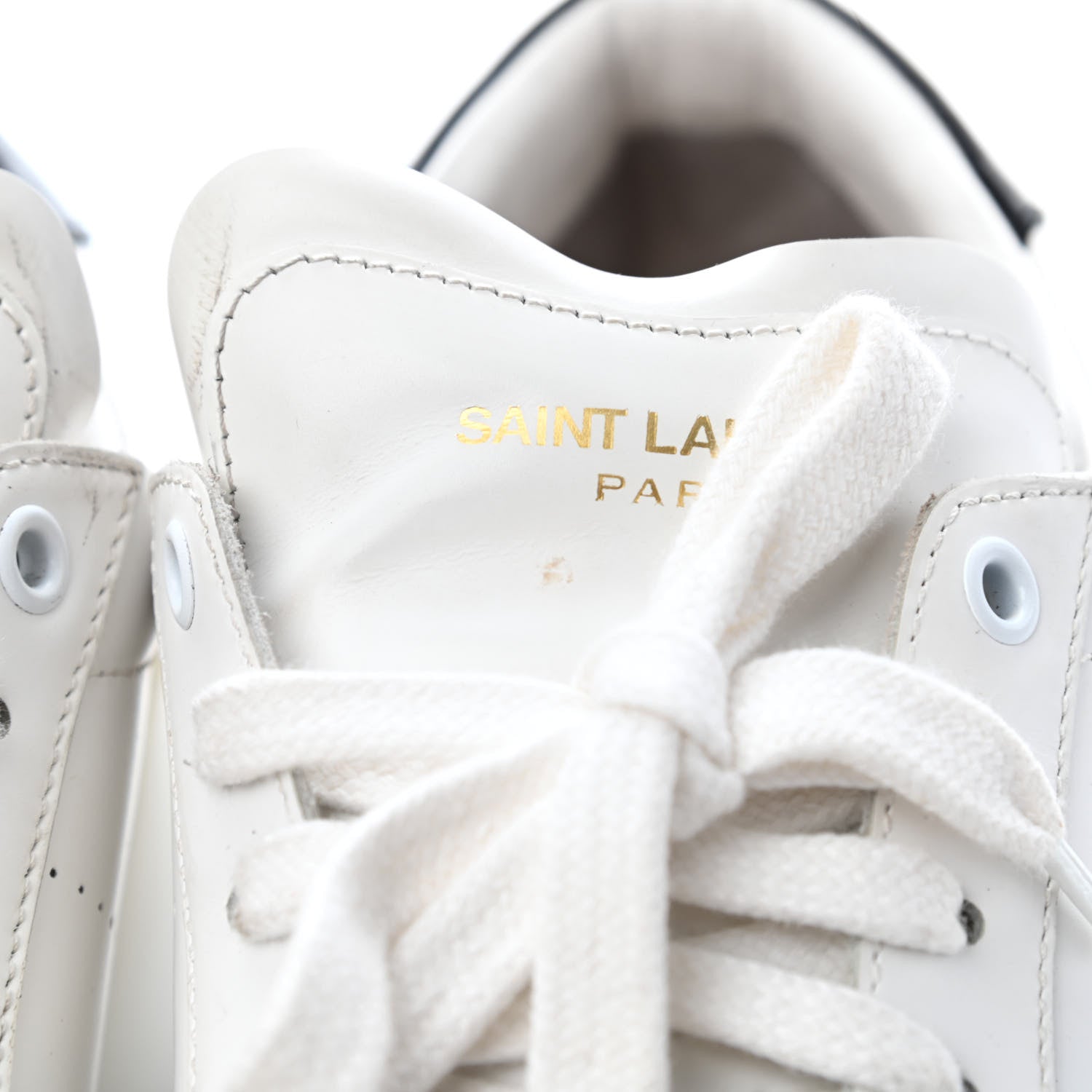Saint Laurent Calfskin Mens Alpha 36 Sneakers 41 White 6 of 8