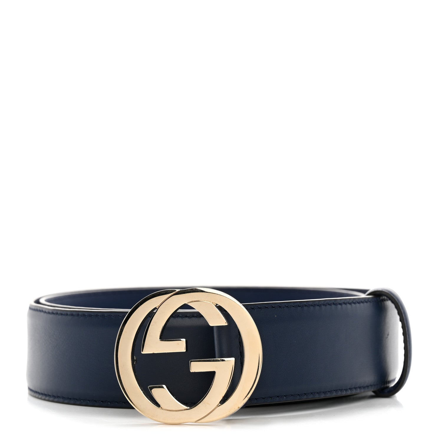 Gucci Moon Calfskin Interlocking G 37mm Belt 85 34 Cobalt Blue 2 of 7